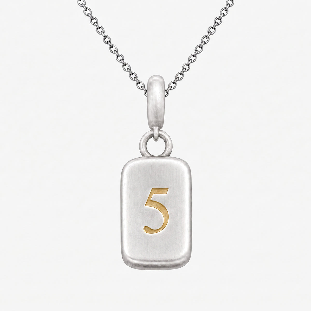 Number 5 Numerology Pendant – Golden Horn Jewellery