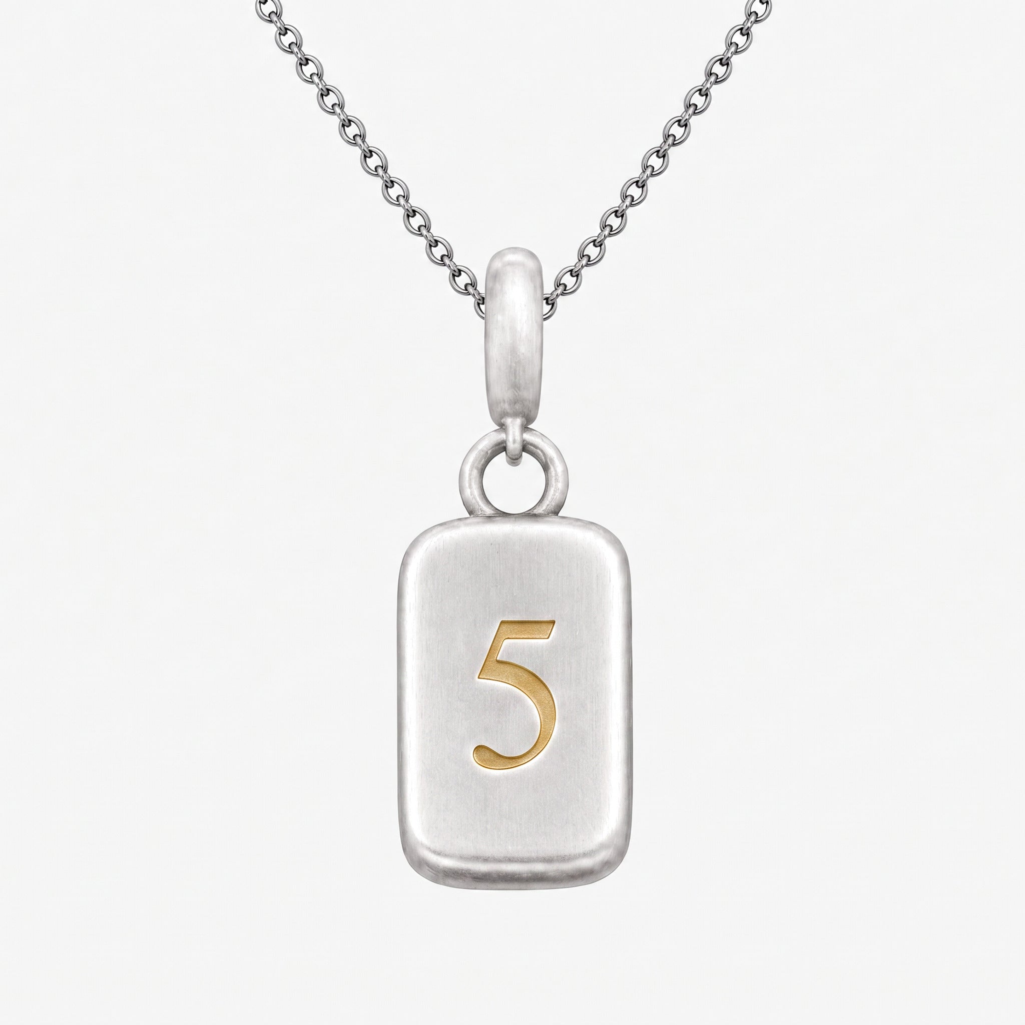 Number 5 Numerology Pendant – Golden Horn Jewellery