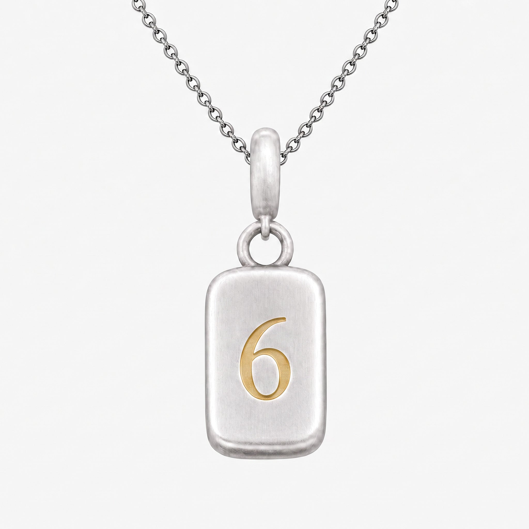 Number 6 Numerology Pendant – Golden Horn Jewellery