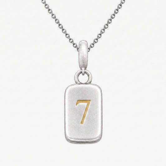 Number 7 Numerology Pendant – Golden Horn Jewellery