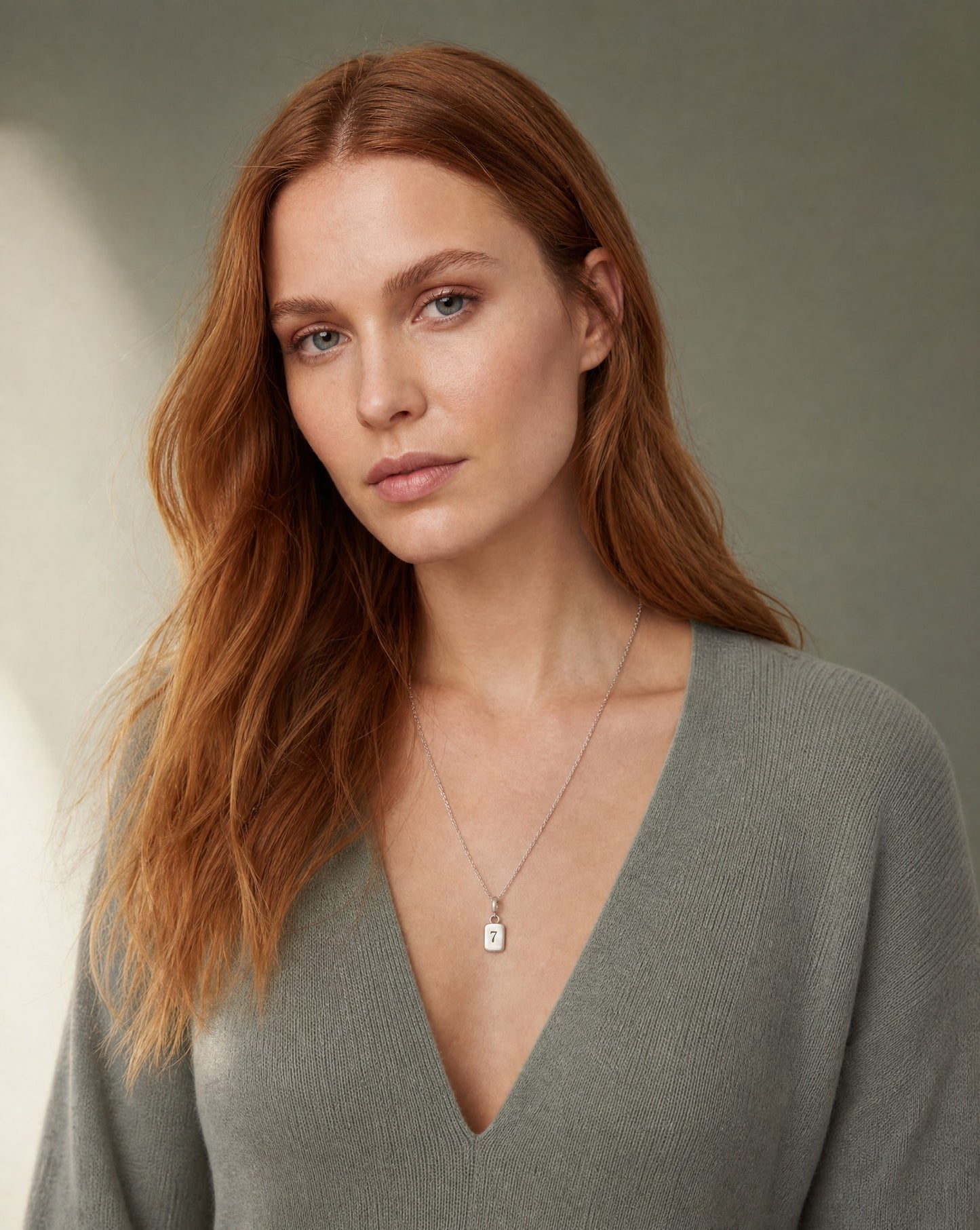 Number 7 Numerology Pendant worn – Golden Horn Jewellery