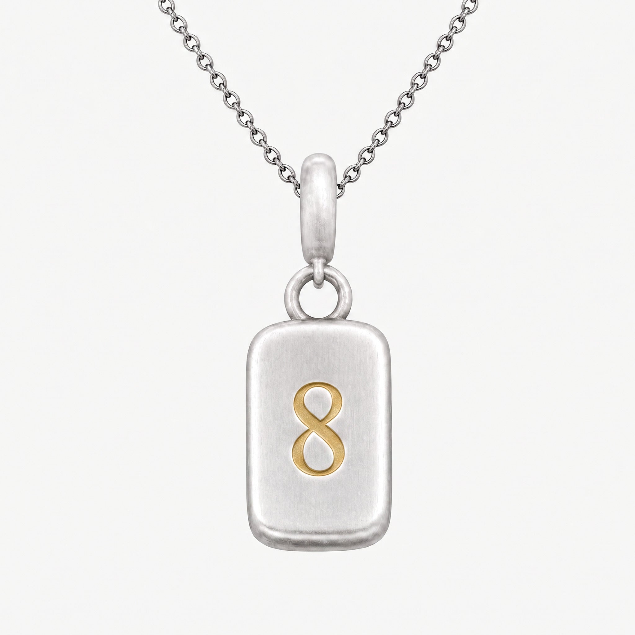 Number 8 Numerology Pendant – Golden Horn Jewellery