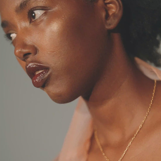 Nefertiti Agate Gold Pendant Necklace